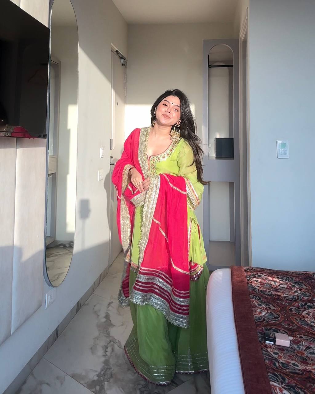 Designer Sarara Suit is luxury clothing Considered to be high quality Made by Thread-Sequins Embroidery.