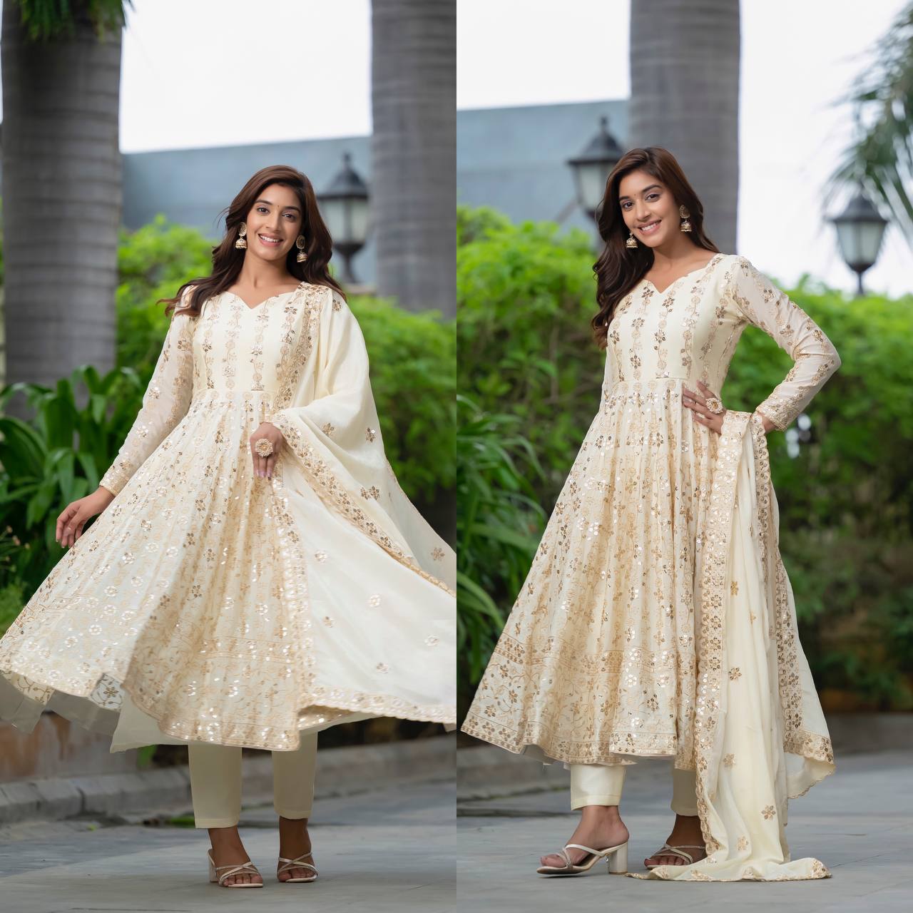 PREMIUM & LUXURIOUS DESIGNER READYMADE ALIA CUT  ANARKALI SUIT COLLECTIONS