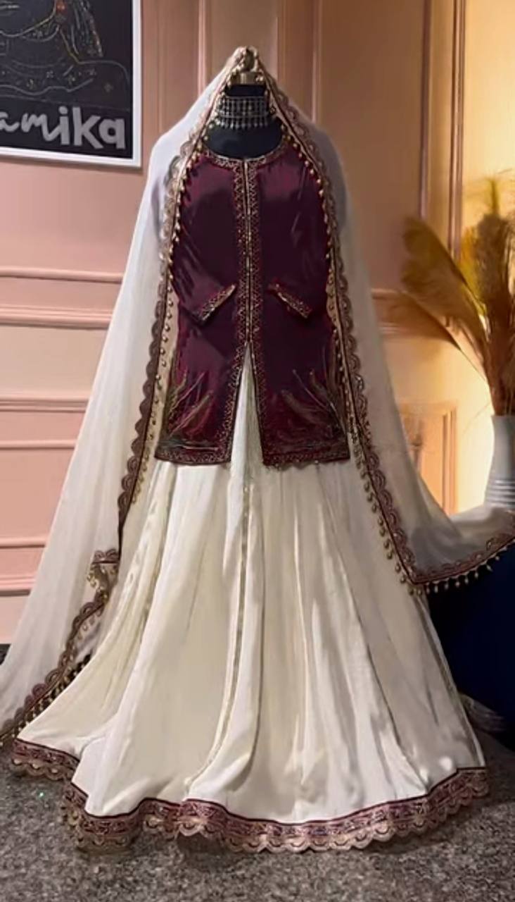 Designer Lehenga Set – Fully Stitched &amp; Party Ready!