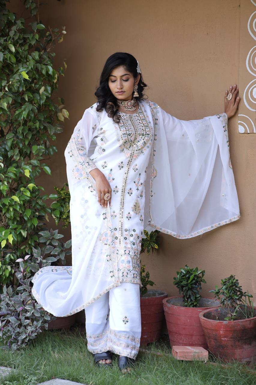 Pure Faux gorgette Silk Fabric With Micro silk inner