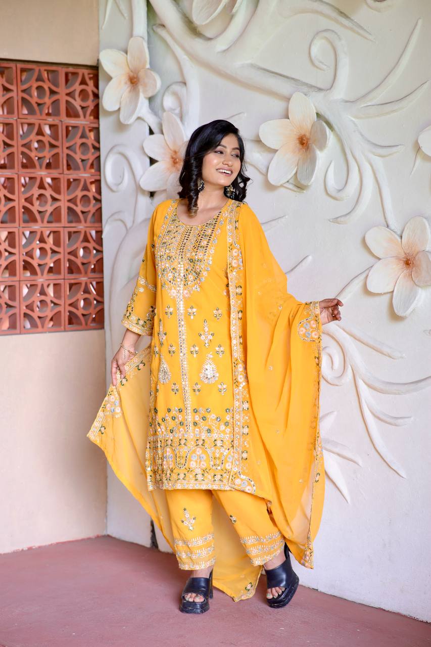 Pure Faux gorgette Silk Fabric With Micro silk inner