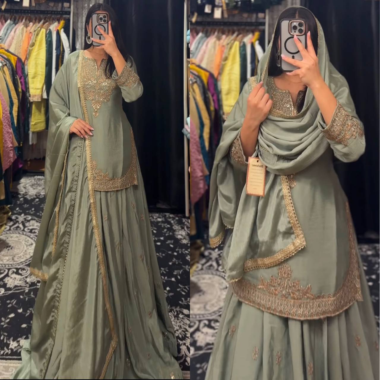 Party Wear Designer Lehenga Choli Set with Dupatta – Vichitra Silk Embroidery