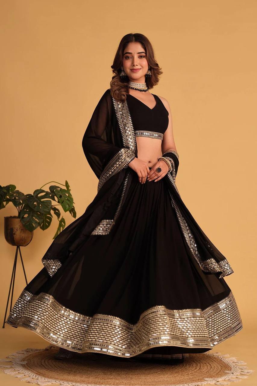 Designer Dyeable Faux Blooming fabric Lehenga Choli & Dupatta Set