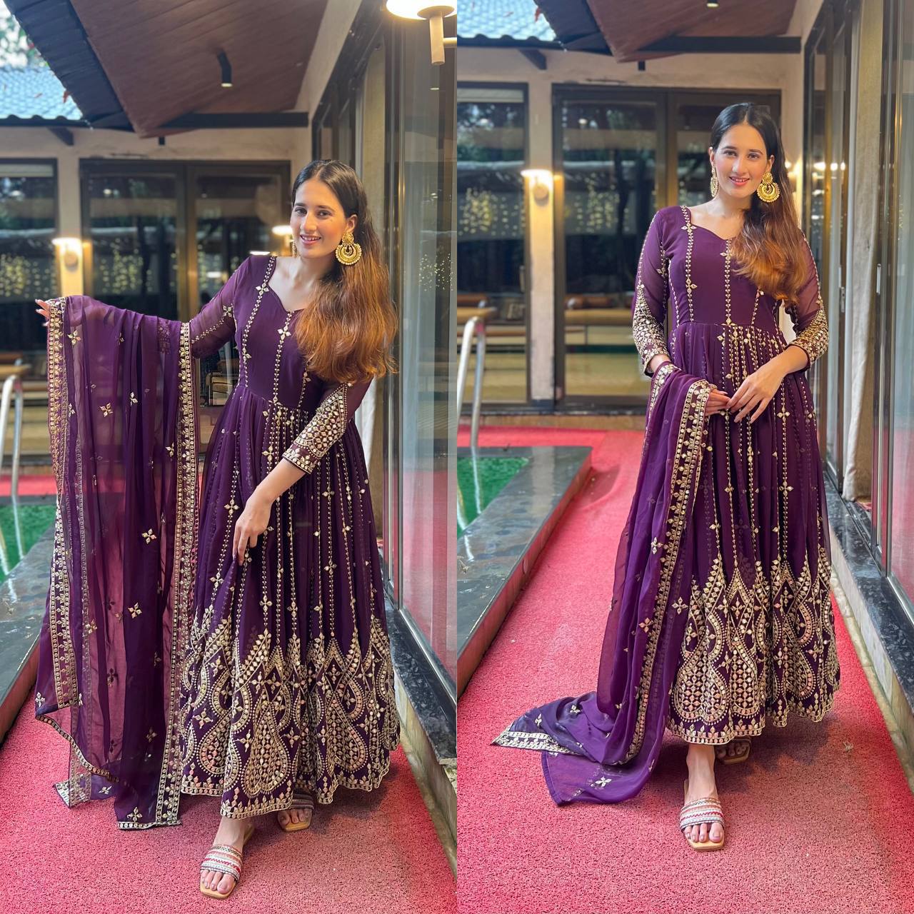 *Presenting New  Đěsigner Anarkali Suit In New Fancy Style*