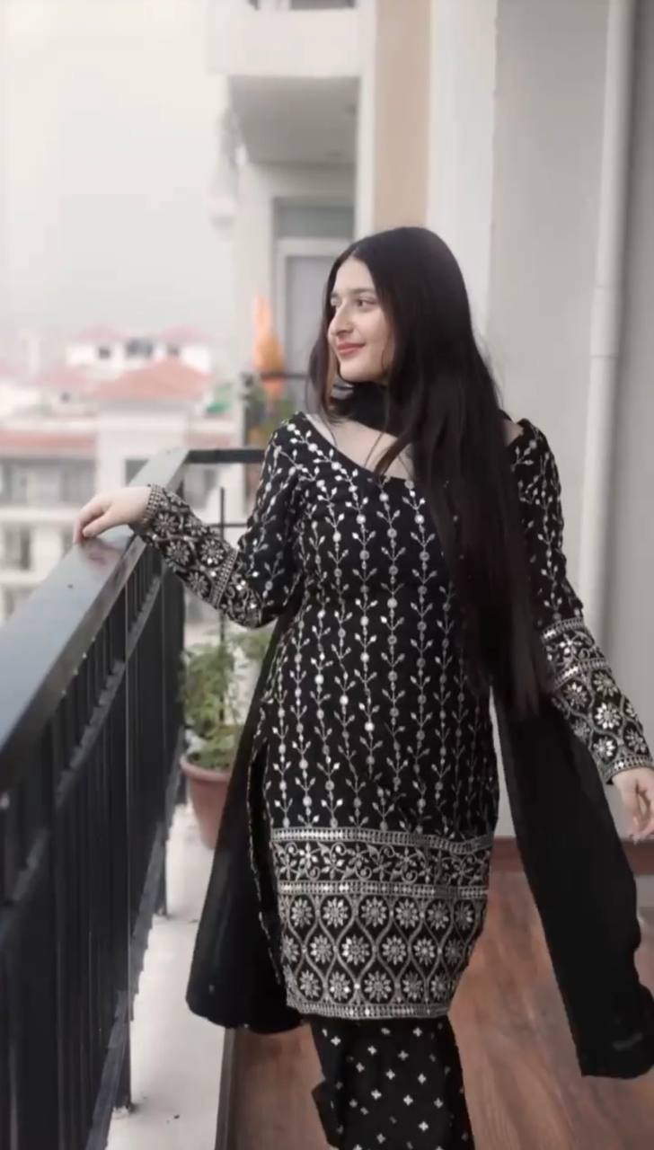 Designer Suit is luxury clothing Considered to be high quality Made by Thread-Sequins Embroidery.