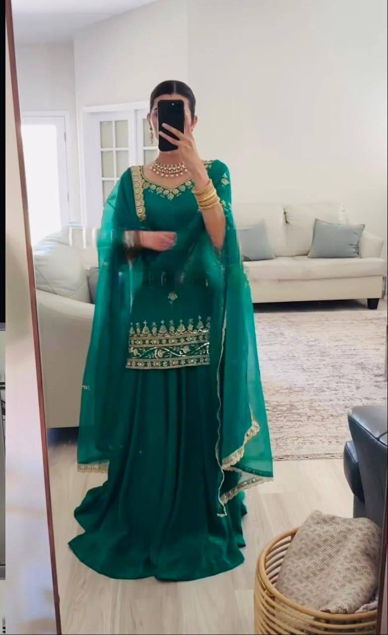 Launching New Designer Party Wear Look Top , Lehenga  and Dupatta