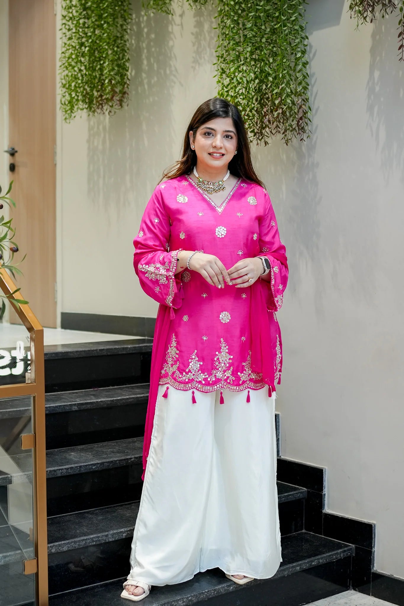 Saiyaara Designer Mirror Work Palazzo Set