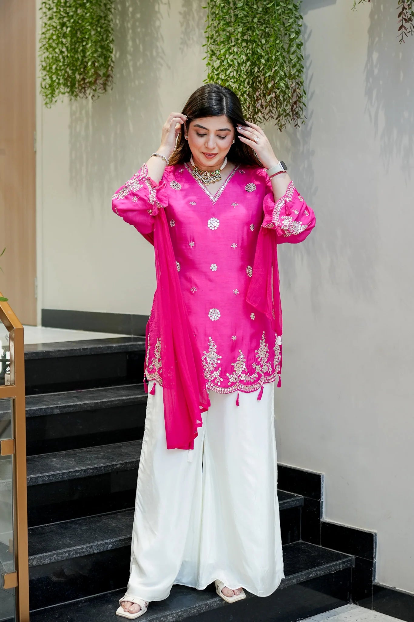 Saiyaara Designer Mirror Work Palazzo Set