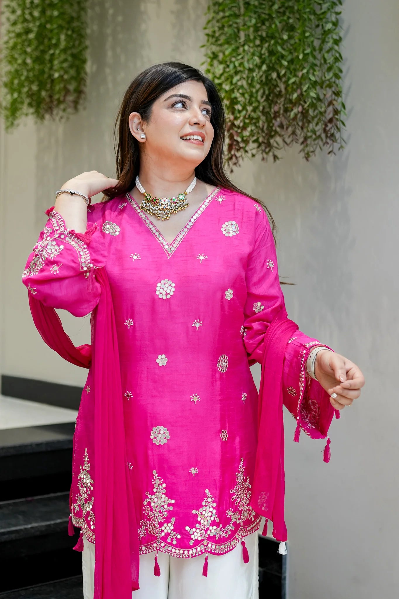 Saiyaara Designer Mirror Work Palazzo Set