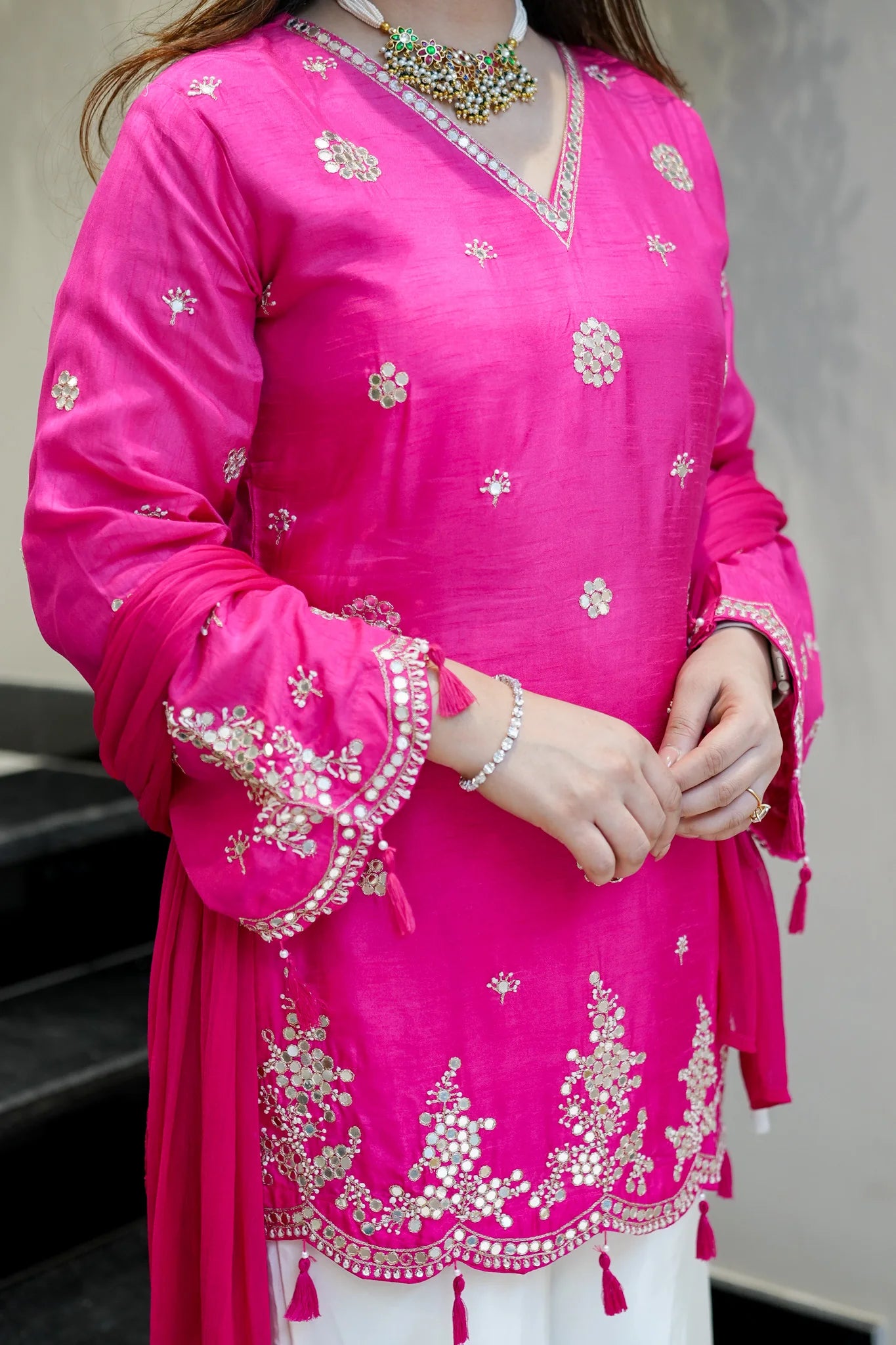 Saiyaara Designer Mirror Work Palazzo Set