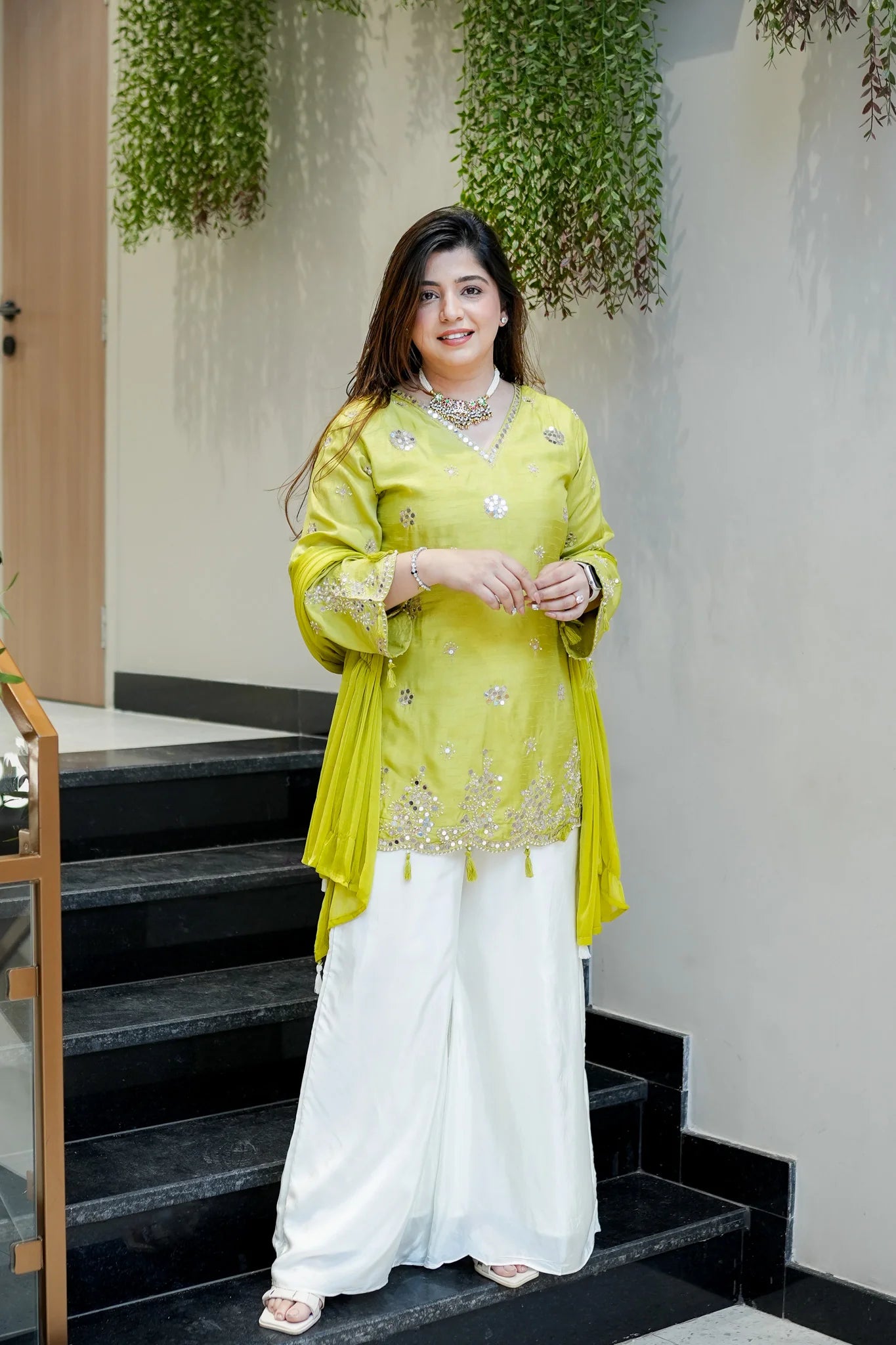 Saiyaara Designer Mirror Work Palazzo Set