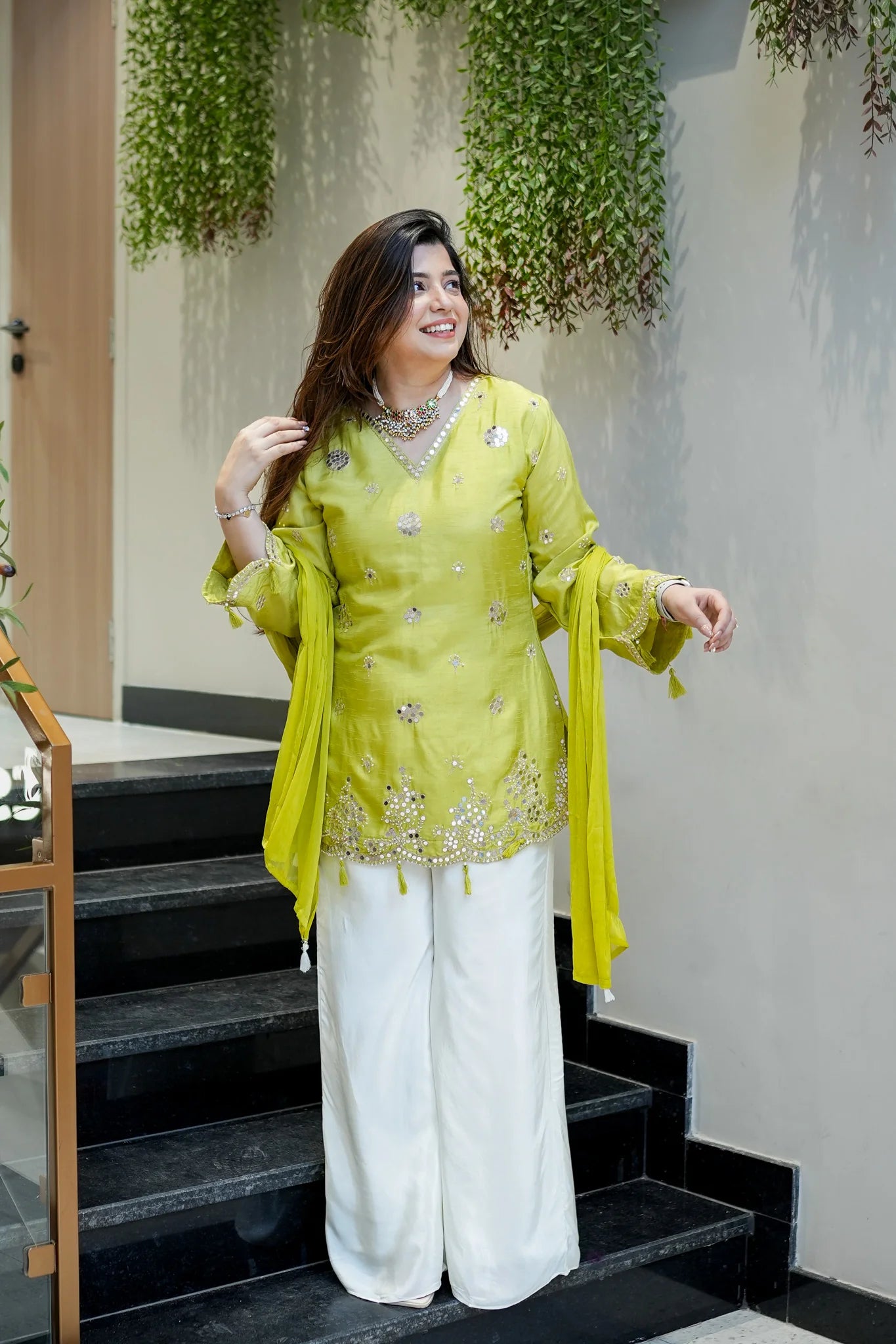 Saiyaara Designer Mirror Work Palazzo Set