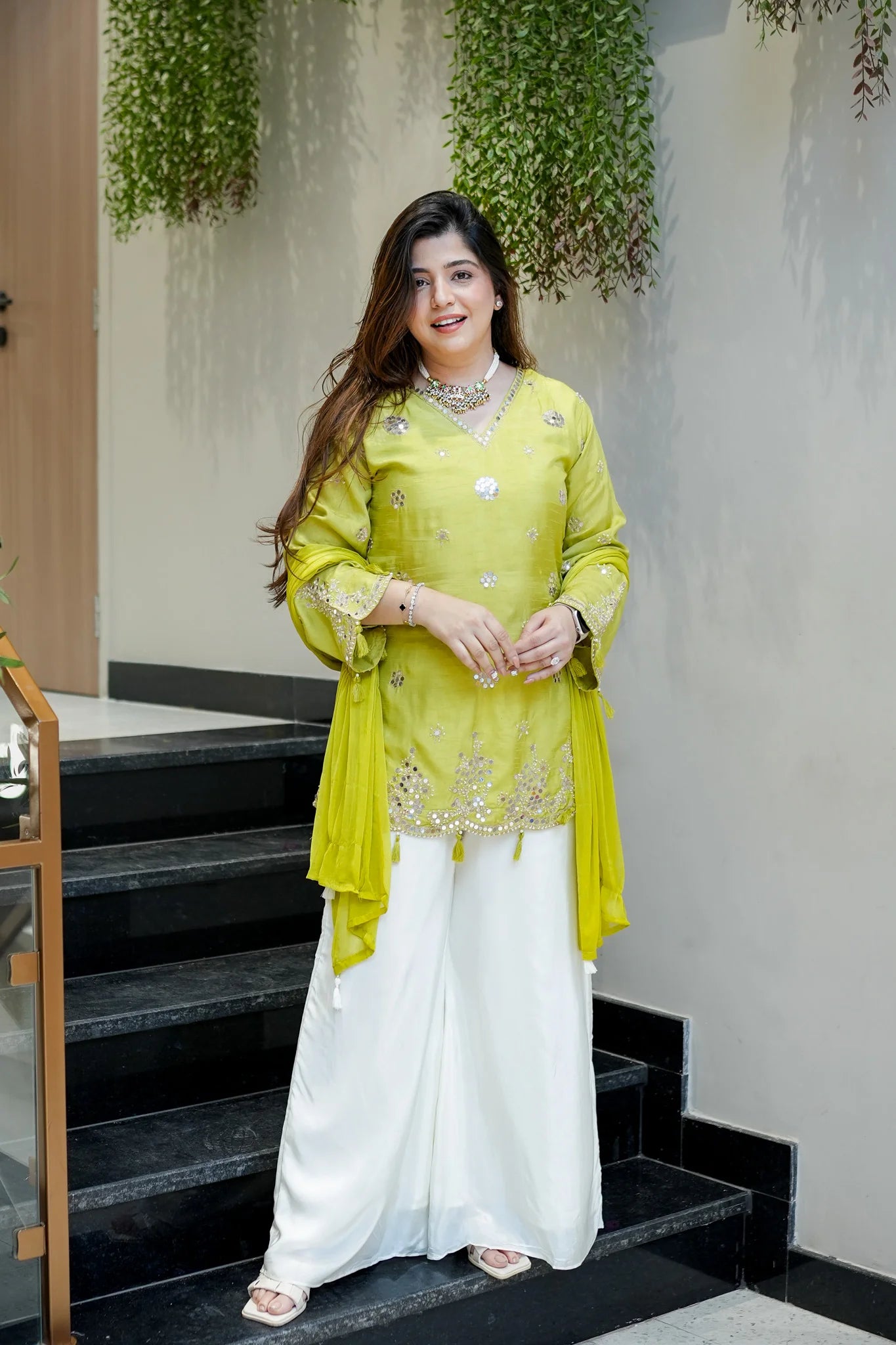 Saiyaara Designer Mirror Work Palazzo Set
