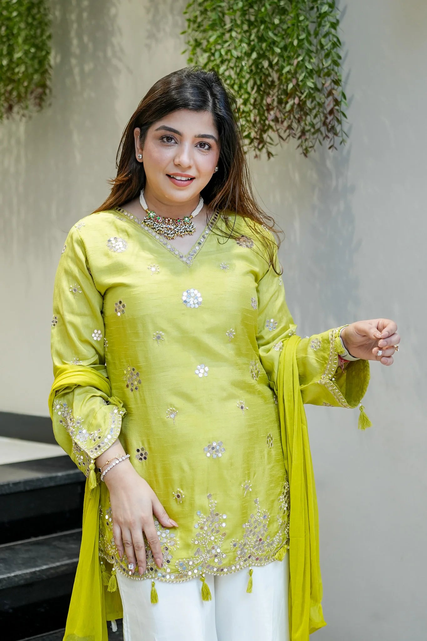 Saiyaara Designer Mirror Work Palazzo Set