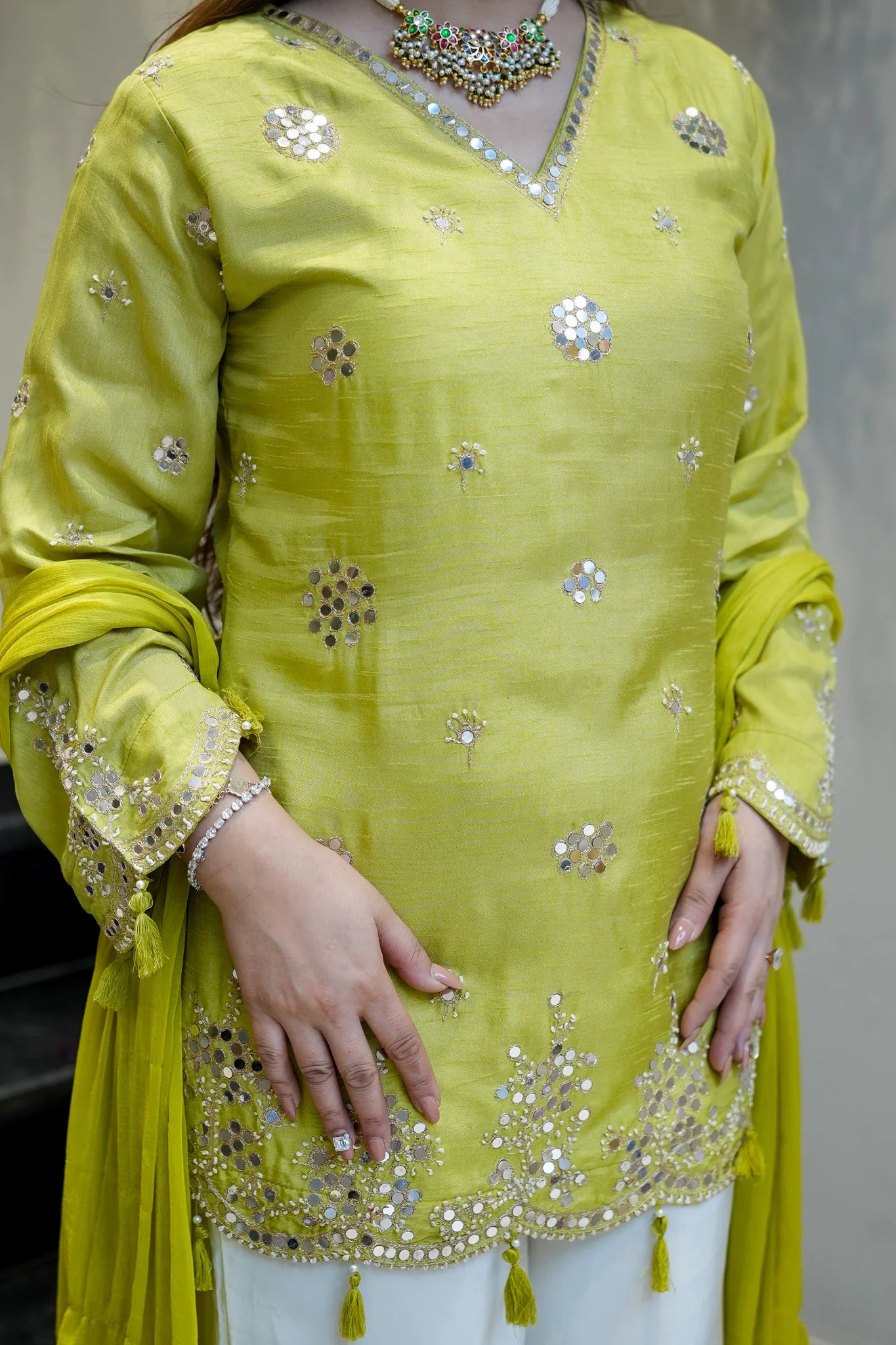 Saiyaara Designer Mirror Work Palazzo Set