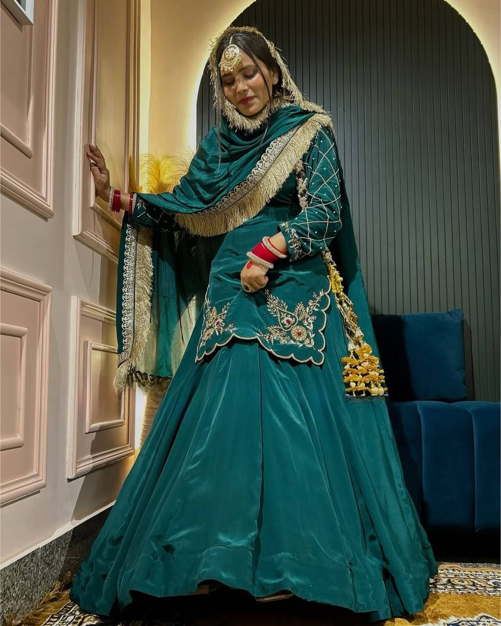 Elegant Handwork + Zari Detailing