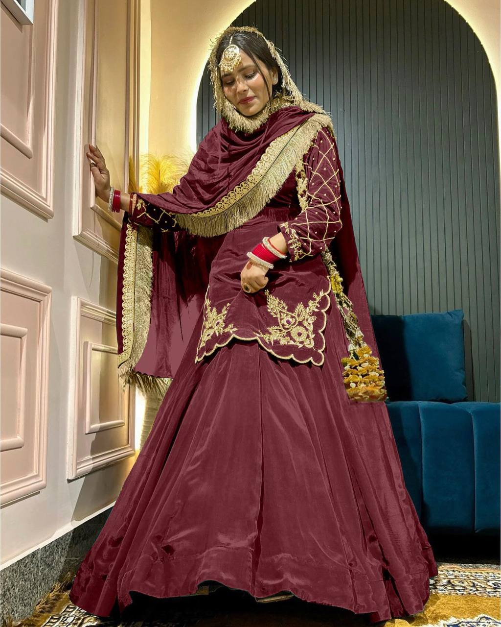 Elegant Handwork + Zari Detailing