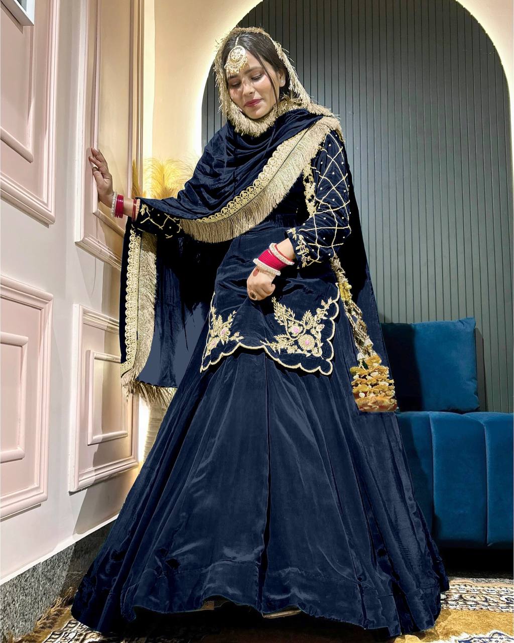 Elegant Handwork + Zari Detailing
