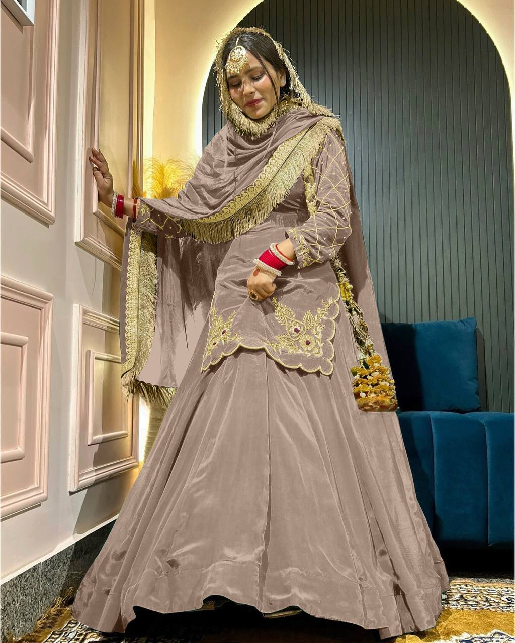 Elegant Handwork + Zari Detailing