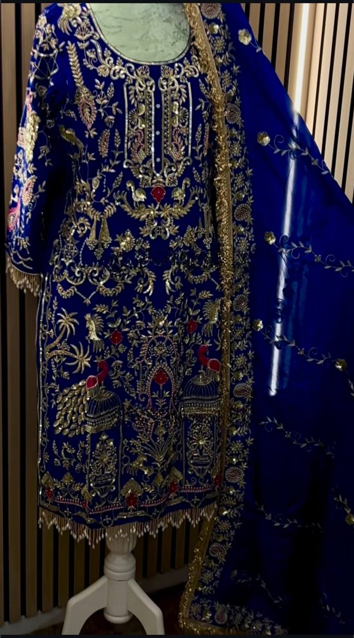 Designer Dhoti Salwar Set – Heavy Embroidery Party Wear