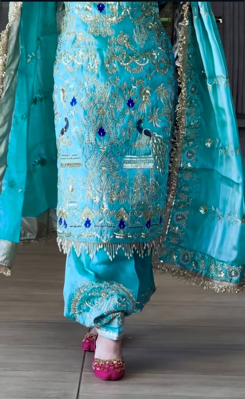 Designer Dhoti Salwar Set – Heavy Embroidery Party Wear