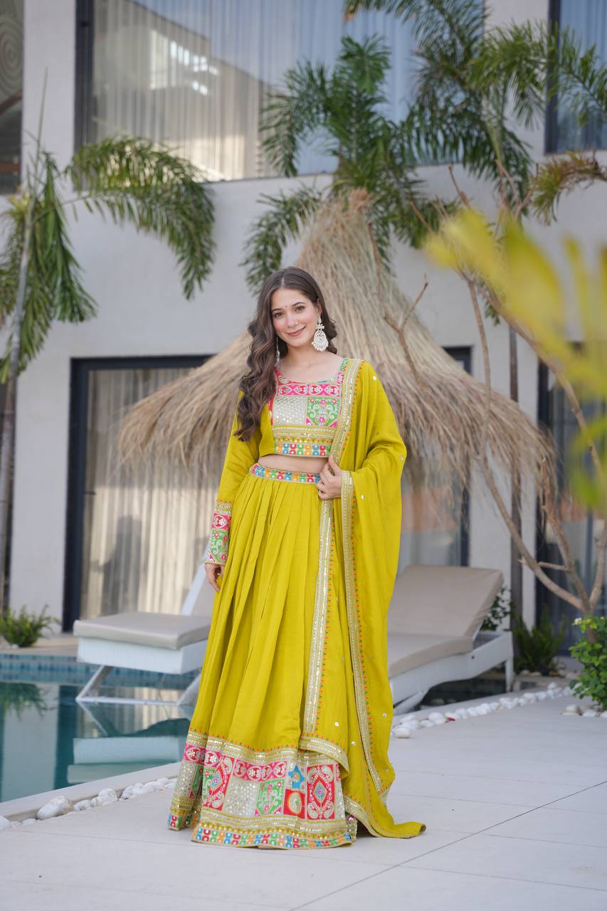Real Modeling Lehenga Set – Party Wear with Dupatta