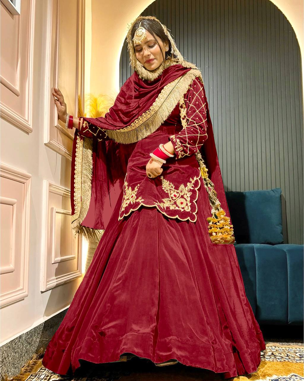 Elegant Handwork + Zari Detailing